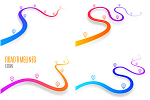 Winding 3d road infographic concept, a Transportation Illustration by RevelStockart