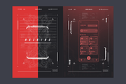 Hud Futuristic Posters Templates, a Technology Illustration by Andrew_Derr (Thumbnail 1 of 5)