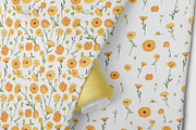 Energetic Calendula Seamless Pattern, a Pattern Graphic by FDR Studio (Thumbnail 3 of 4)