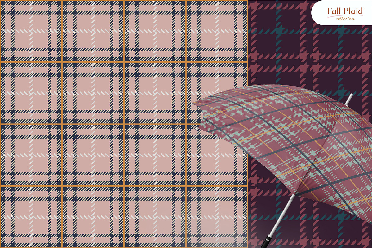 Fall Plaid Pattern Collection, a Pattern Graphic by InaCorart (Photo 2 of 7)