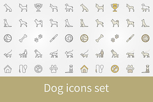 Dog Icons Set