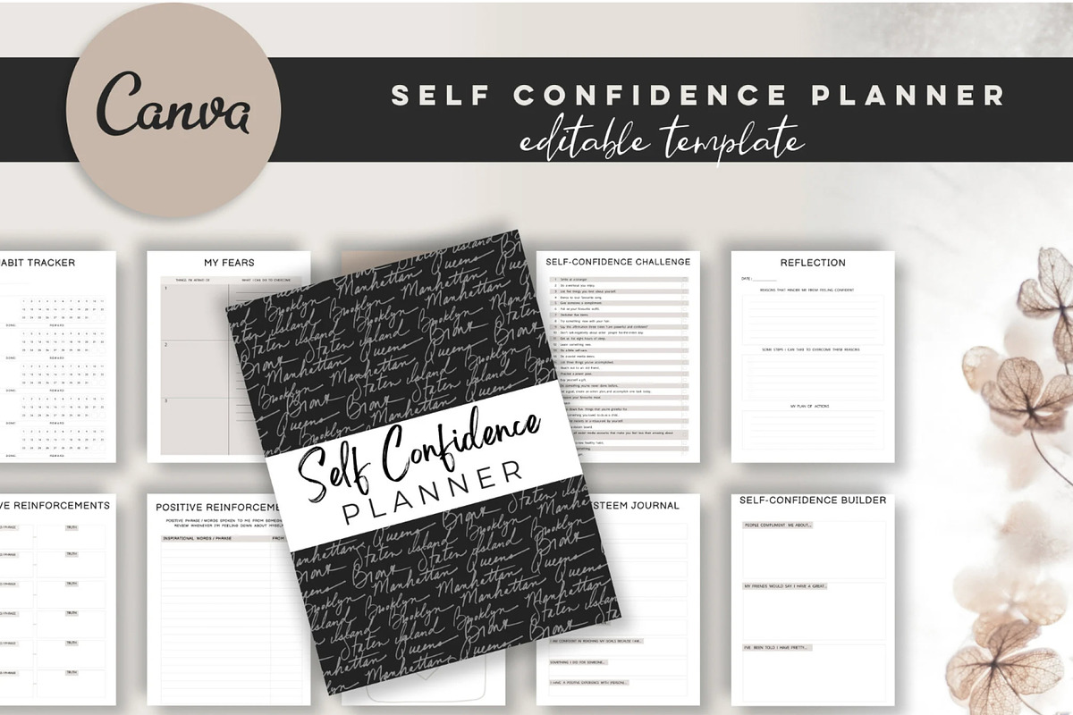 Printable Self Confidence Planner, a Stationery Template by Design House (Photo 2 of 9)