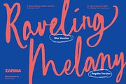 Raveling Melany - Messy Handwritten, a Handwritten Font by Zarma Type (Thumbnail 1 of 12)