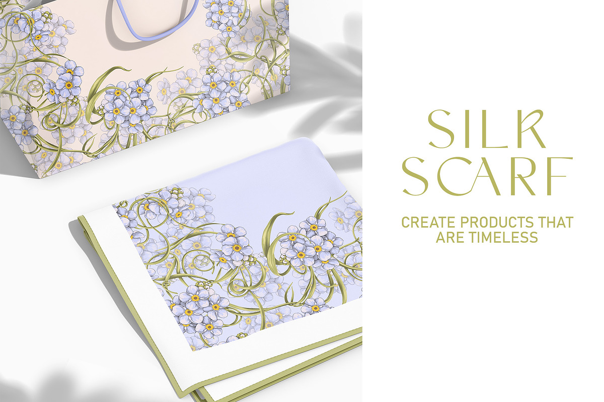 Silk Scarf Meadow dreams, a Pattern Graphic by Natalia0307 (Photo 6 of 6)