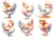 Watercolor Chicken clipart, an Illustration by Designworld (Thumbnail 3 of 6)