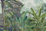 Tropical Jungle Mural Illustration, a Decorative Illustration by Mughal Wallpaper (Thumbnail 2 of 3)