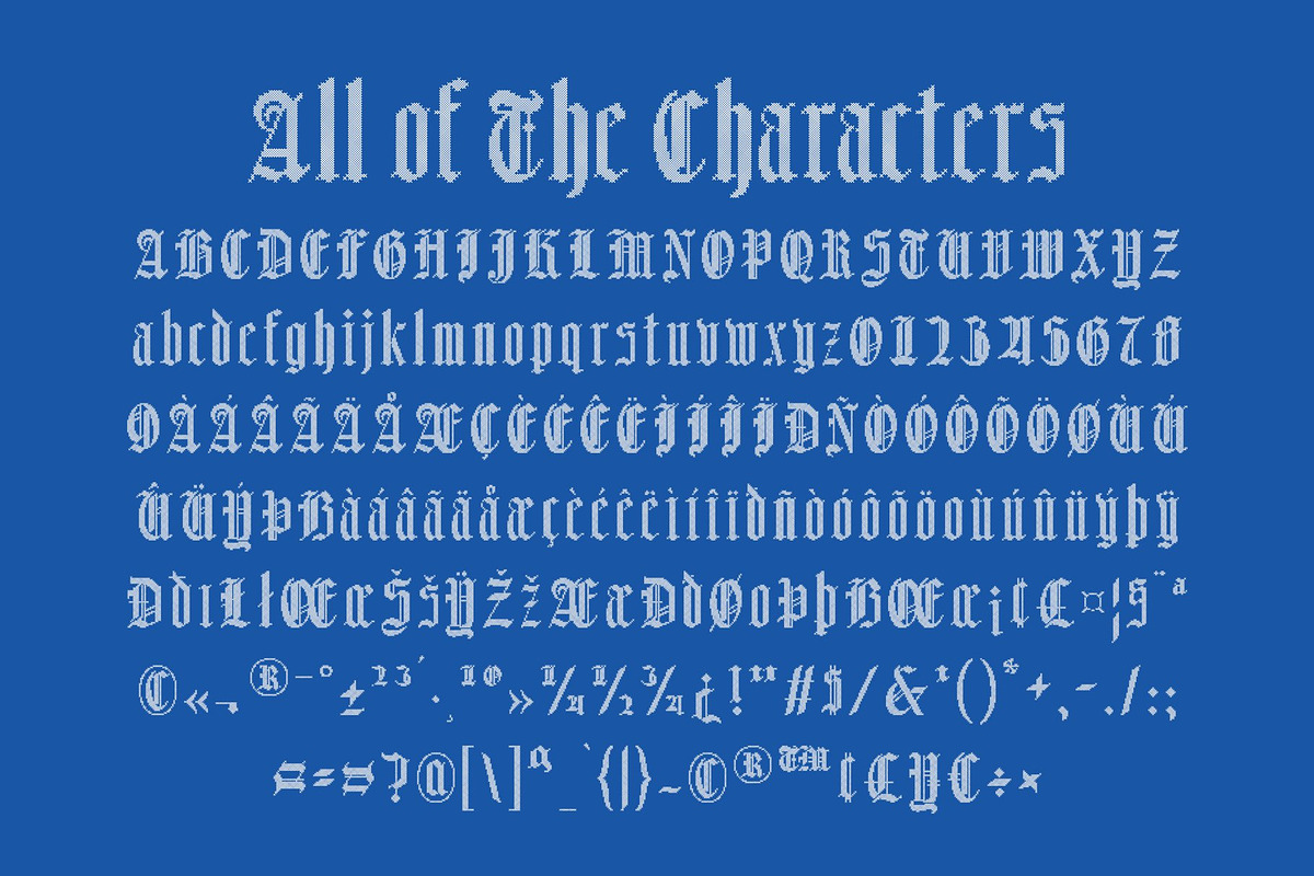 CS Namika Stitched, a Blackletter Font by Craft Supply Co. (Photo 8 of 8)