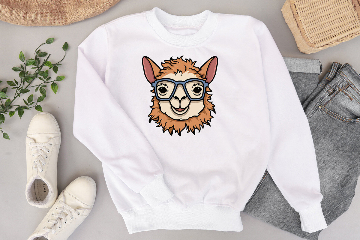 Llama svg, alpaka svg art, an Animal Illustration by Bila Vorona