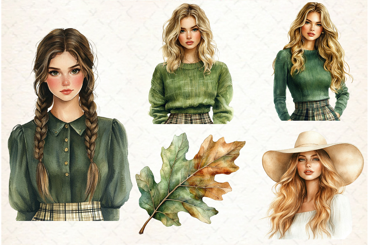 Watercolor Welcome Fall Clipart, an Illustration by Libby Wishes (Photo 3 of 6)