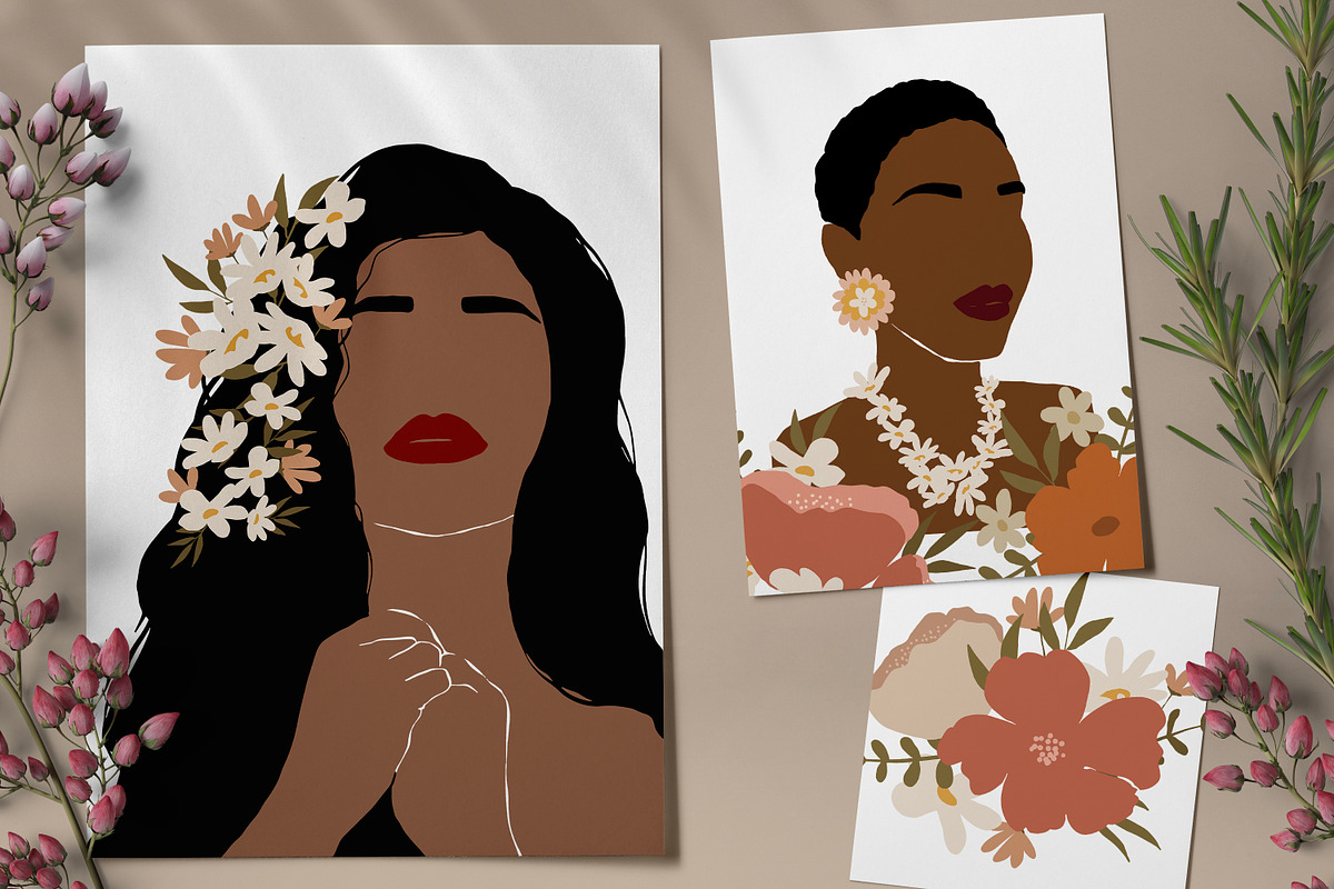 Portraits, Flowers, Abstract Shapes, a Person Illustration by Backyard Rose (Photo 7 of 16)