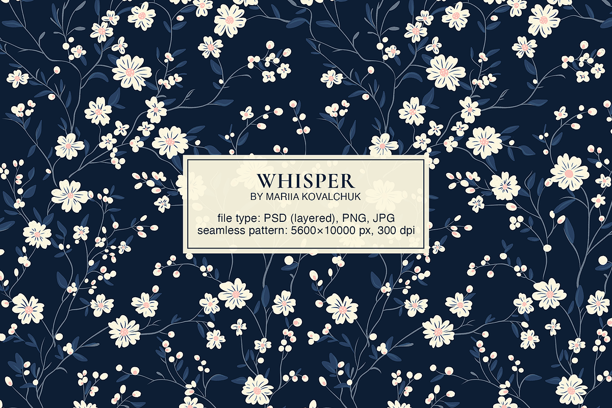 Whisper Elegant Vintage Pattern, a Pattern Graphic by Mariia Kovalchuk (Photo 2 of 14)