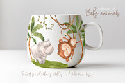 Tropical Baby Animals Watercolor set, an Animal Illustration by Alamella (Thumbnail 7 of 8)