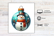 Watercolor Ornament Snowman Clipart, an Illustration by Canvas Craft (Thumbnail 9 of 9)