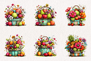 Whimsical Summer Picnic Basket Clipa, an Illustration by CreationArt (Thumbnail 6 of 7)