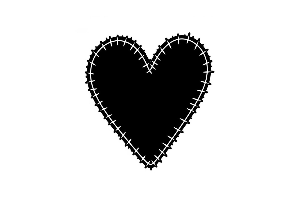 Stitched Heart Silhouette Vector Bun, an Illustration by Designs_River (Photo 31 of 41)