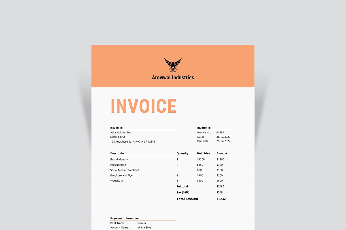 Business Invoice Template | Canva preview 2