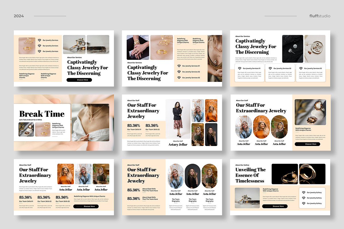 Luxury Jewelry Powerpoint Template, a Presentation Template by fluffstudio (Photo 3 of 4)