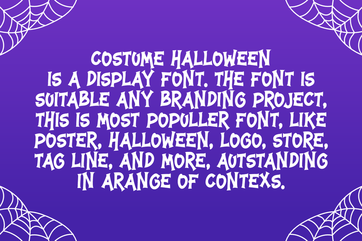 Costume Halloween Font, a Handwritten Font by QR Design Studio (Photo 3 of 8)