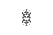 Minimalist Modern Bright Sun Logo, a Branding & Logo Template by Luxury Logos (Thumbnail 3 of 4)