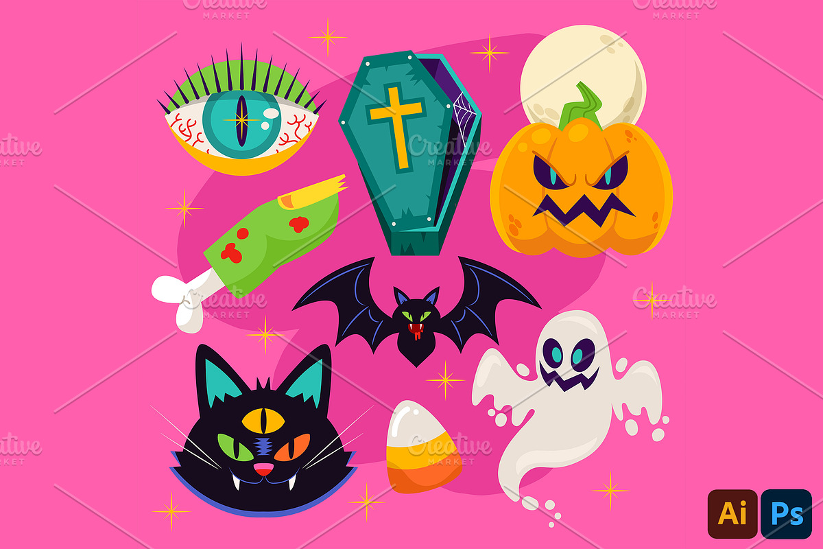Halloween Elements Collection, an Object Graphic by MISS CHATZ (Photo 1 of 3)