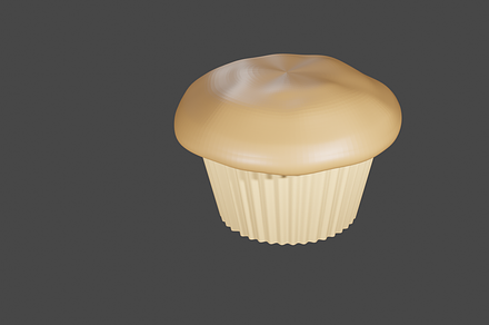 muffin cupcake low poly