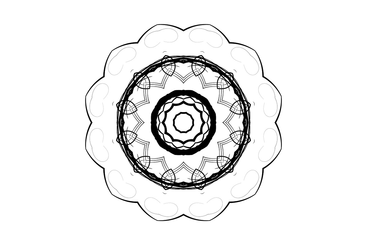 Elegant Mandala Line Art Collection, a Decorative Illustration by NJ Himel (Photo 29 of 101)