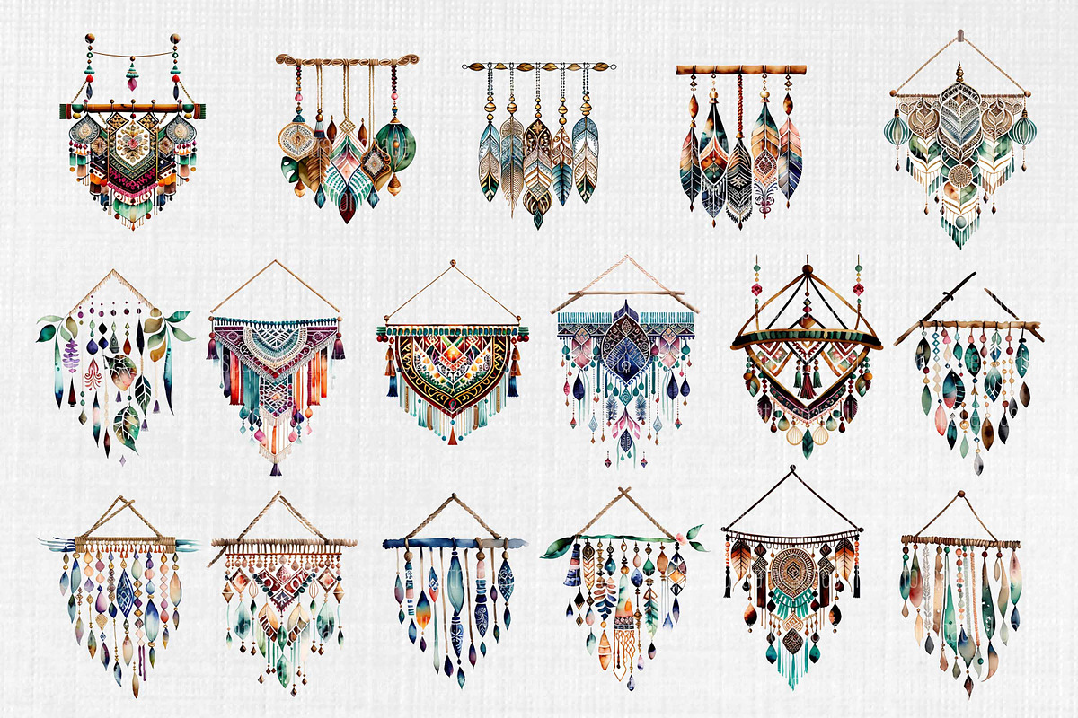 Boho clipart, Boho Wedding 200 PNG, an Illustration by Illustrator Space (Photo 2 of 10)