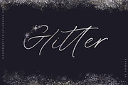 Glitter. Festive font with sparks, a Script Font by AnMark (Thumbnail 1 of 17)