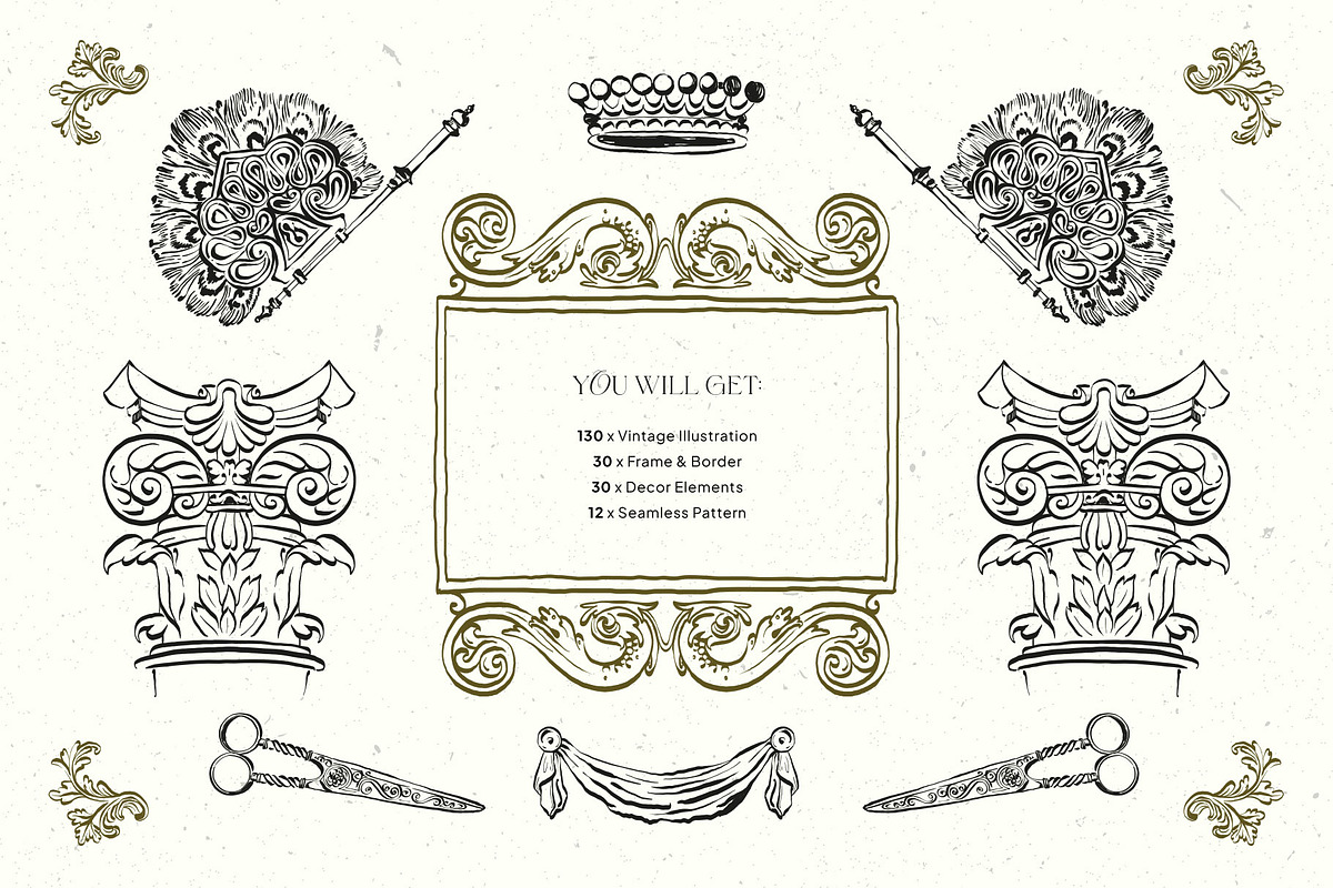 The Regency Era | Illustration Kit, an Object Graphic by KetteCreate (Photo 3 of 30)