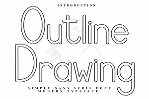 Outline Drawing, a Font by InermediaSTUDIO