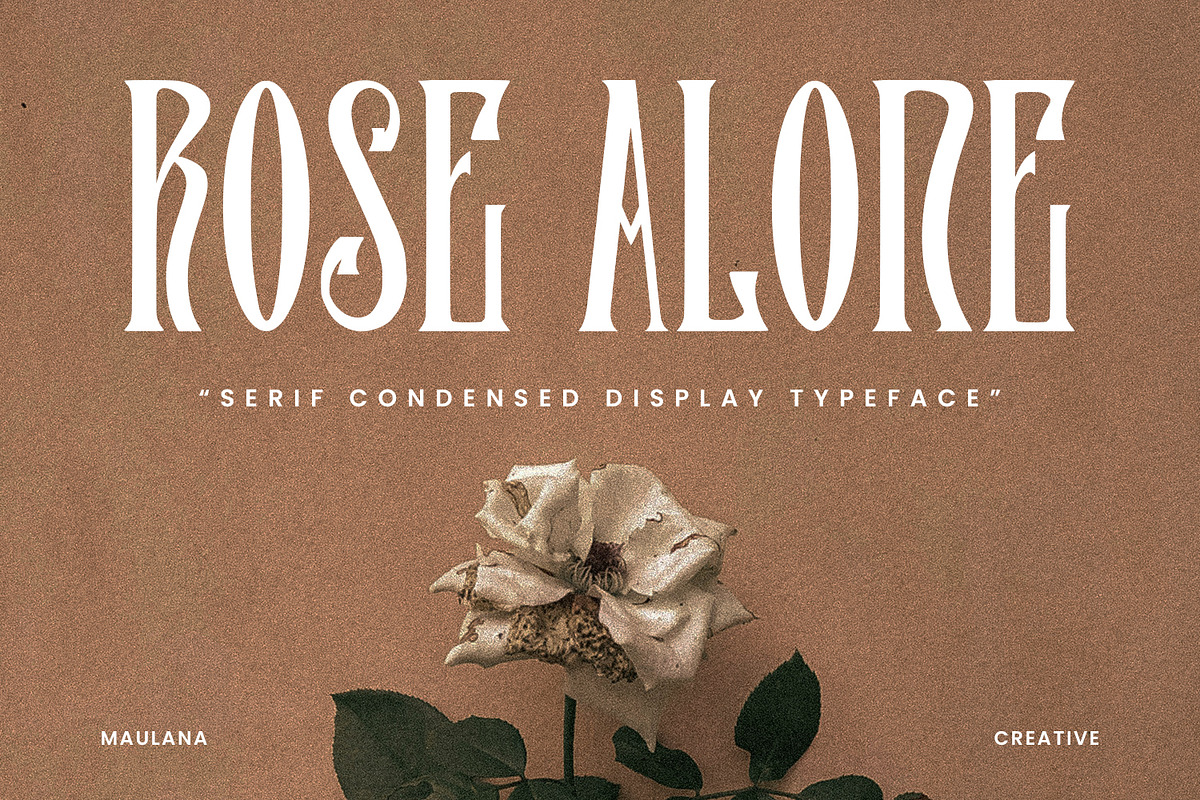 Rose Alone Serif Condensed Display, a Serif Font by Maulana Creative (Photo 1 of 7)