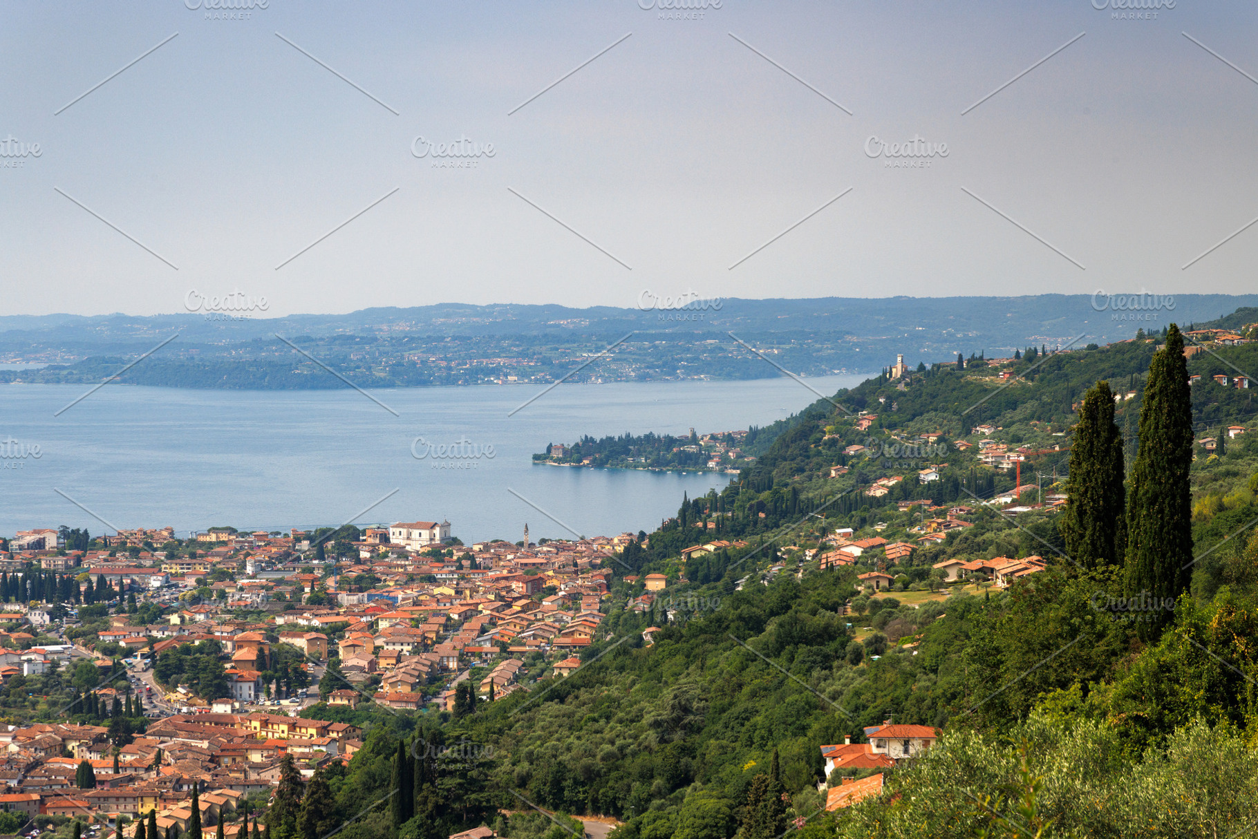 Top View of Lake Garda, an Architecture Photo by Bepslabor