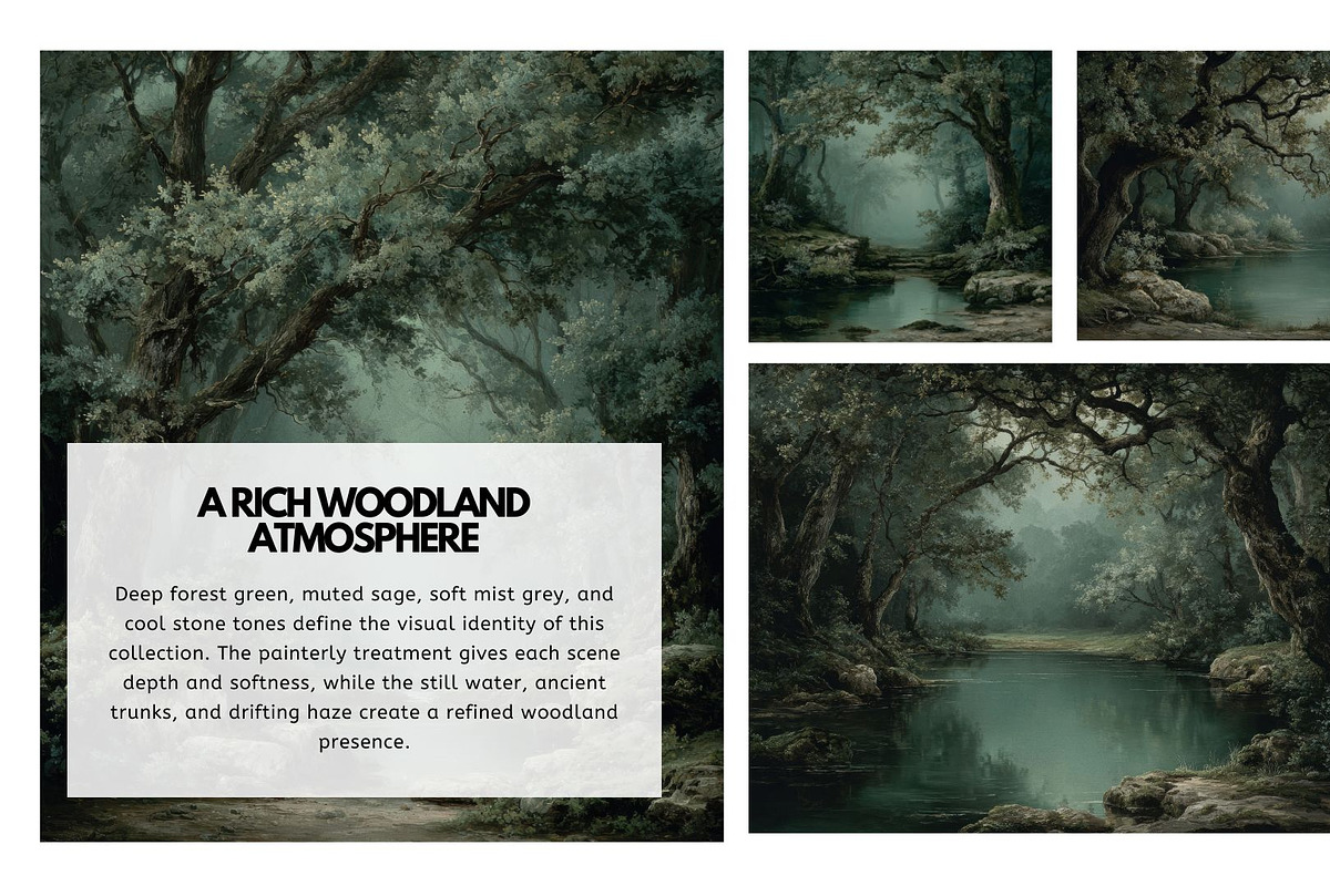 30+ Tuscan Oak Forest Mist Bundle, a Decorative Illustration by Virgo Studio (Photo 4 of 6)