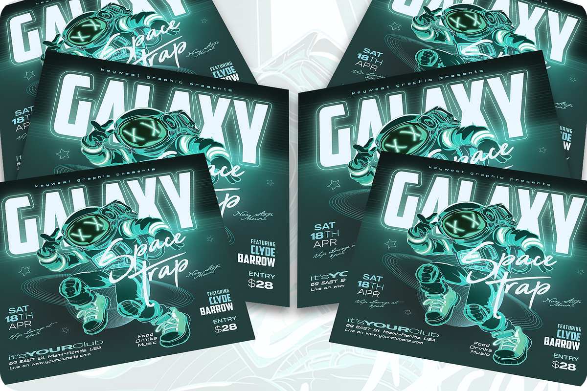 Galaxy space trap Flyer, a Flyer Template by regalDRAW (Photo 4 of 4)