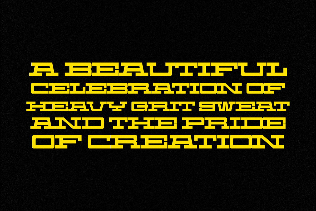 Machine Heavy - Condensed Slab, a Slab Serif Font by Pian45 Studio (Photo 2 of 6)