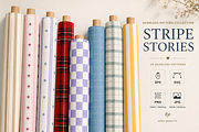 Cottage Stripe & Plaid Patterns, a Pattern Graphic by Casa Mandarina (Thumbnail 7 of 12)