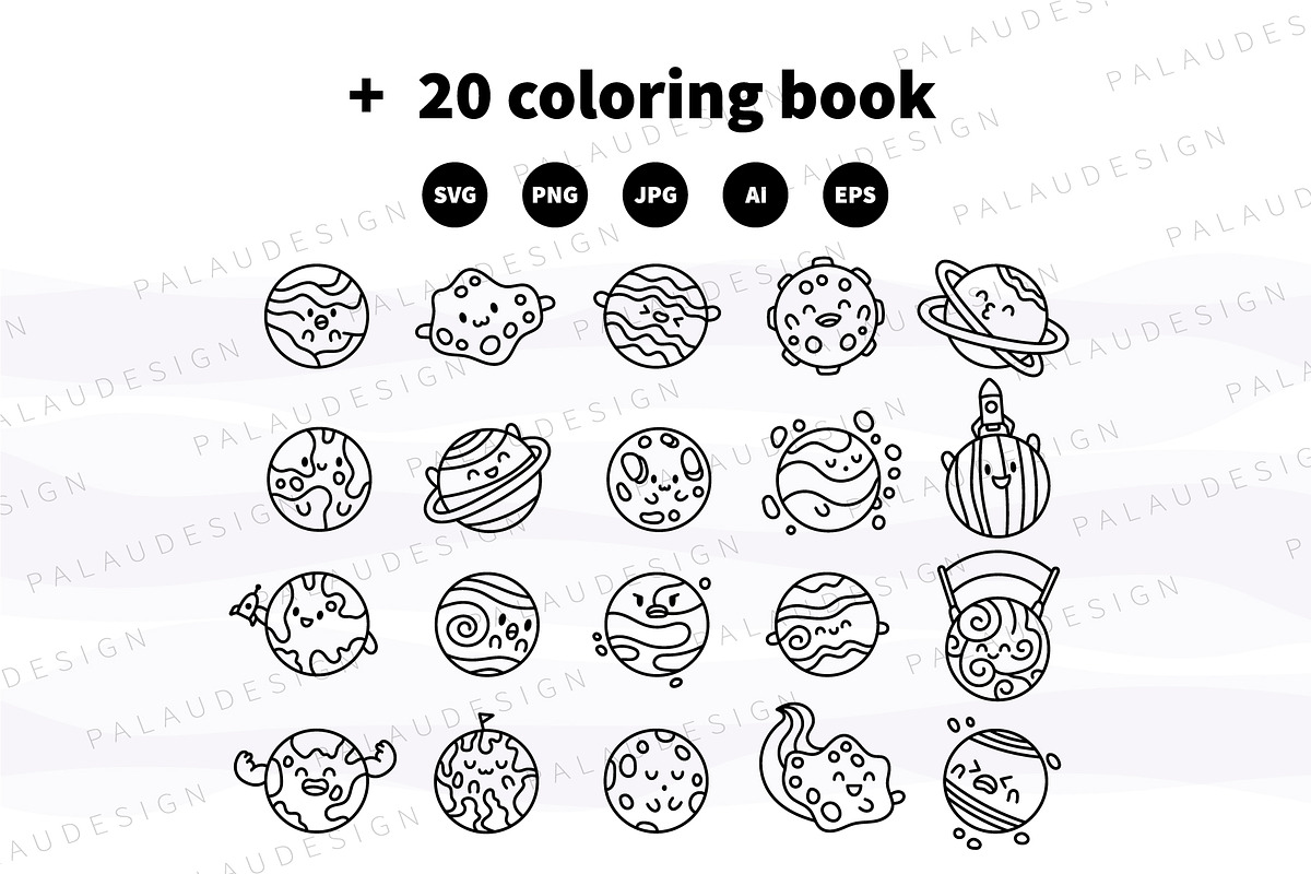 Planet Clipart Bundle, an Education Illustration by Palau (Photo 8 of 9)