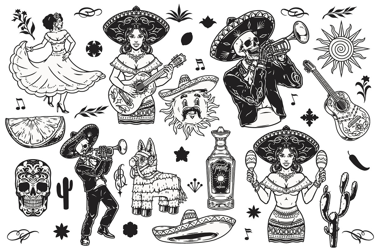 Cinco de Mayo illustrations, a Branding & Logo Template by DGIM studio (Photo 7 of 11)