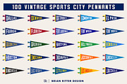 100 Vintage Sports City Pennants, an Object Graphic by Brian Ritter Design (Thumbnail 5 of 7)
