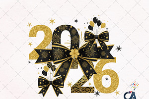 Happy New Year 2026 Coquette PNG, an Illustration by Creative Art