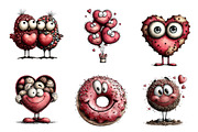 Quirky valentines sweets clipart, an Illustration by CreationArt (Thumbnail 5 of 6)