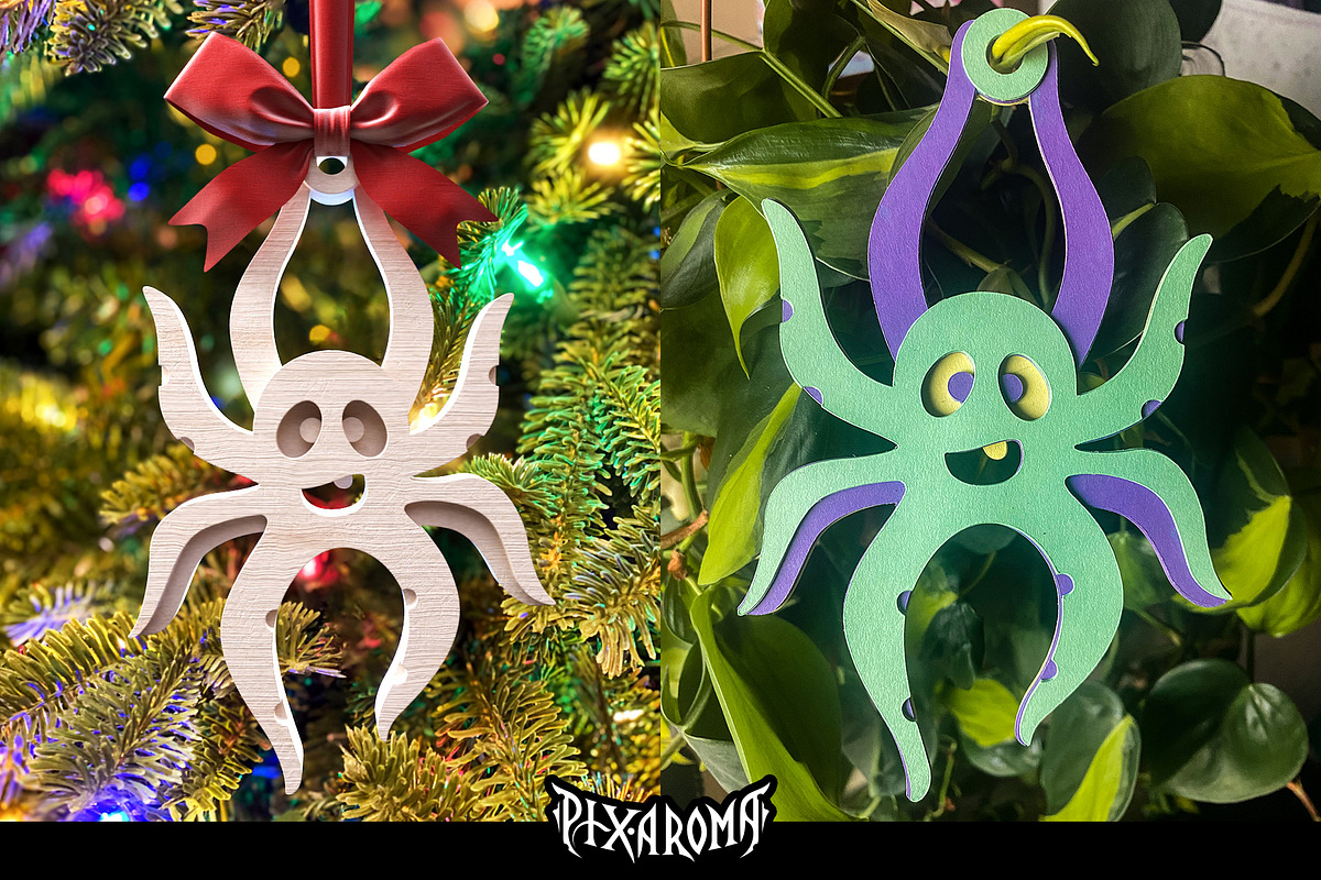 10 Cute Monsters 3D Layered Cut File, an Illustration by pixaroma (Photo 10 of 13)