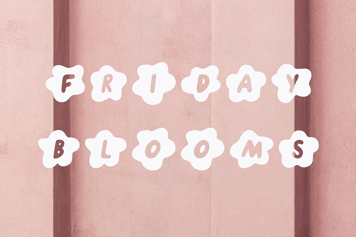 FLOWER PARTY | groovy flower font, a Font by Loryn Ipsum (Photo 9 of 11)