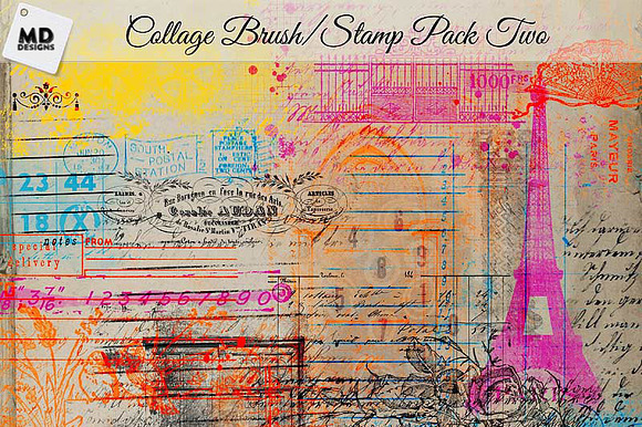 Collage Style Brushes and Stamps preview 4