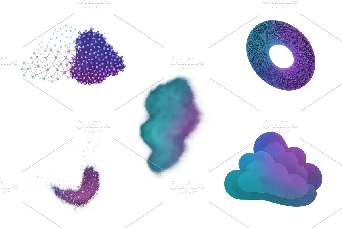 Various abstract shapes and textures, an Illustration by ZinetroN
