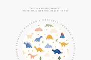 Cute Pastel Dinosaur Seamless Patter, a Pattern Graphic by Pati Charm Studio (Thumbnail 4 of 8)