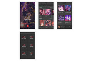 Raag - Music Player UI Kit Figma