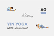 40 Yin Yoga Poses, an Illustration by pkahraman (Thumbnail 1 of 3)