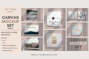 Canvas Mockups Set Vol 2