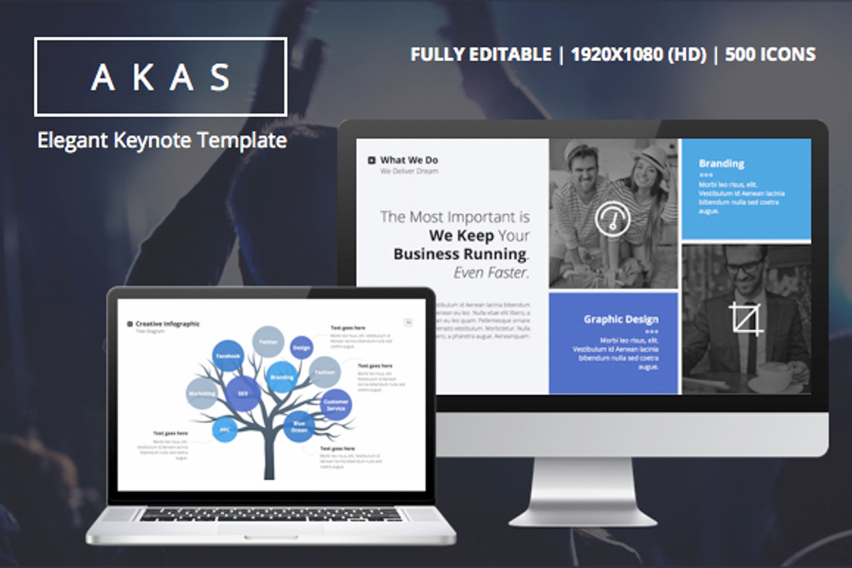AKAS - KEYNOTE TEMPLATE, a Presentation Template by Slidehack (Photo 1 of 3)